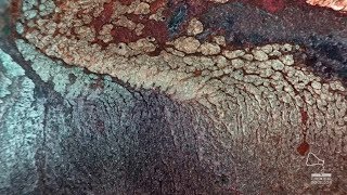 Mineral Metallic painting reaction - Slow motion fusion II - Ink In Motion