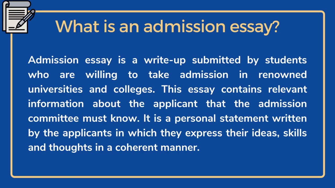 admission essay help