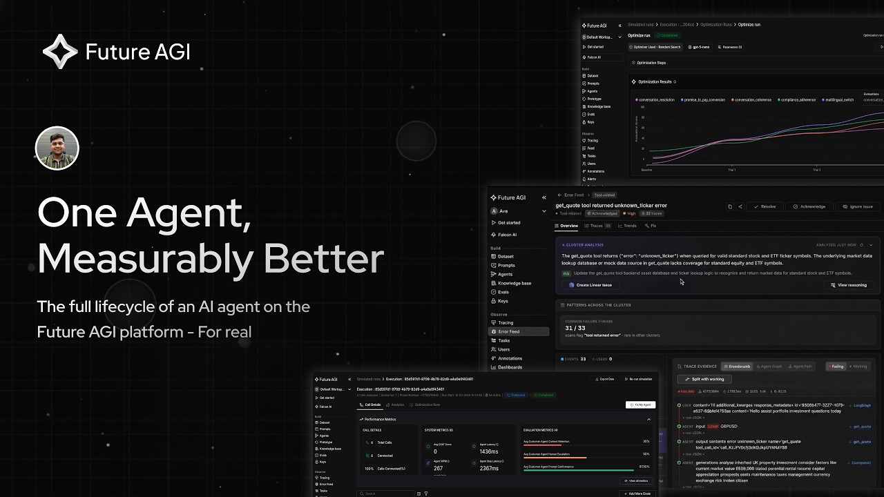 From First Prompt to Reliable Agent: The Full Improvement Loop, Live | Future AGI