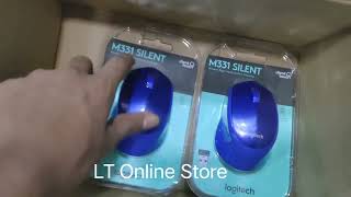 Logitech M331 Silent Plus Wireless Mouse, Blue