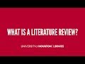 What is a literature review?