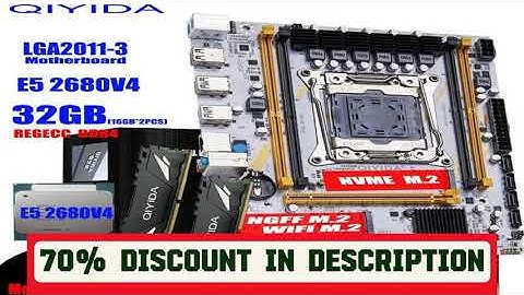 A must-have product! QIYIDA X99 Motherboard LGA 2011-3 Set Kit Xeon E5 2680 V4 CPU Processor 32G=2
