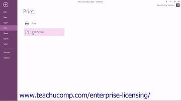 Microsoft Office OneNote 2013 Tutorial Printing 11.1 Employee Group Training