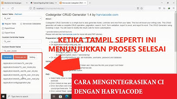 Cara mengintegrasikan antara Codeigniter dengan Harviacode