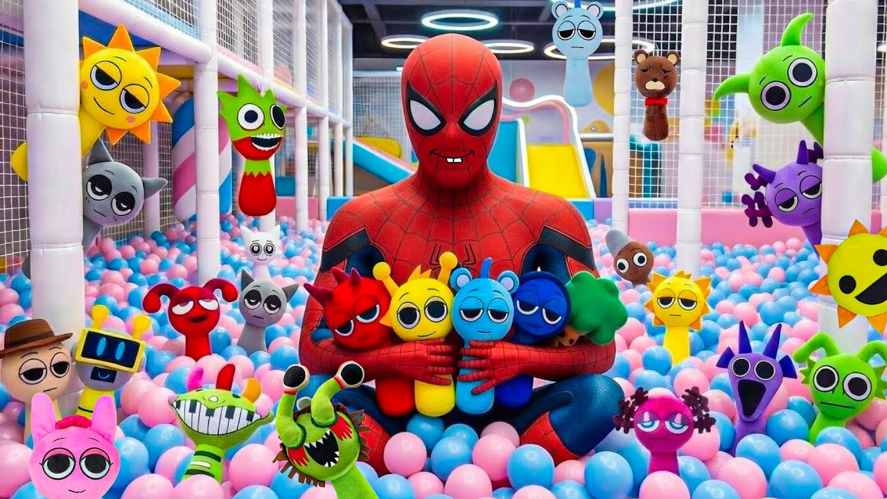 Real Life Spider Man Finds Sprunki Hidden in the Ball Pit