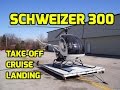 Schweizer 300 helicopter takeoff in cockpit view  cruise  landing must see