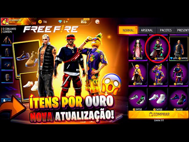 URGENTE!! DEMON SLAYER OFICIAL!, PEGUE BANNER ANGELICAL, PUNHO 2EM1,  REDENÇÃO, NOVIDADES FREE FIRE 