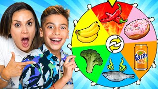 SPIN THE WHEEL & EATING Whatever COLOR FOOD it Lands on | The Royalty Family