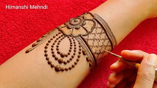 New stylish karwachauth special mehndi designs for back side | mehandi ka design full hand | mehandi