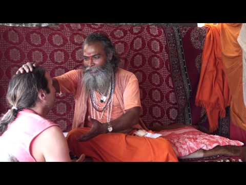 DHUNICAST Blessings from Naga Baba Upendra Giri Ji at 2010 Hardwar Maha Kumbh Mela Satsang Part 14