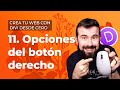 Opciones del botón derecho - Tutorial Divi en Español 2022 (Lección 11)