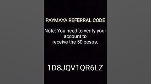 PayMaya Referral Code