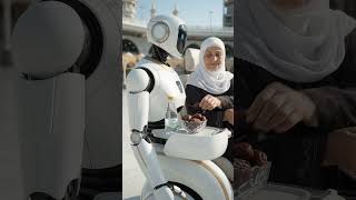 Future AI Robot Assists a Tired Grandmother in Makkah #islamicvideo #makkah #islamic