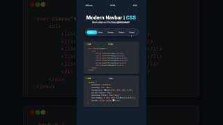 Modern Navbar Menu using HTML CSS #coding #webdesign #css