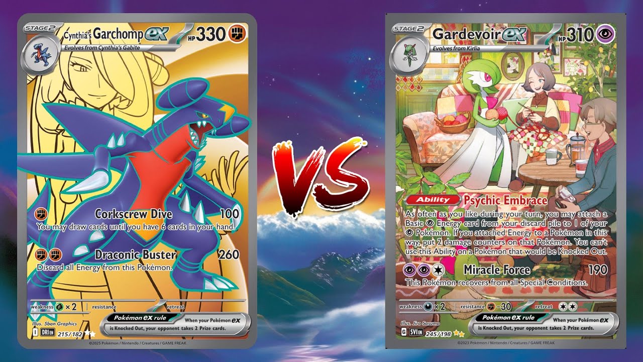 Pokemon TCG Live Cynthia's Garchomp EX Roserade VS Gardevoir EX ...