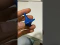  blueish top / spinner fun made out of 3dprinted waste, crushed and made into a top!