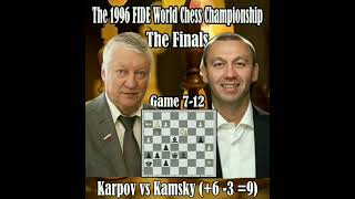 The 1996 FIDE World Chess Championship Game 7-12 // Anatoly Karpov vs Gata Kamsky (+6  3 =9)