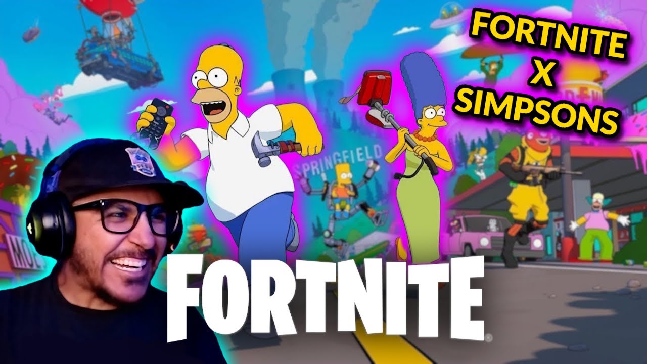 SIMPSONS TAKE OVER FORTNITE LIVE EVENT REACTION ! 🤯