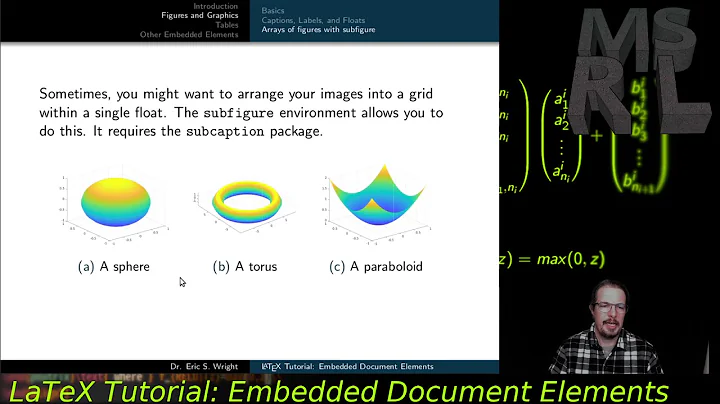 LaTeX Tutorial: Part III - Embedded Document Elements