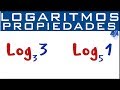 Propiedades de los logaritmos | Logaritmos de números particulares