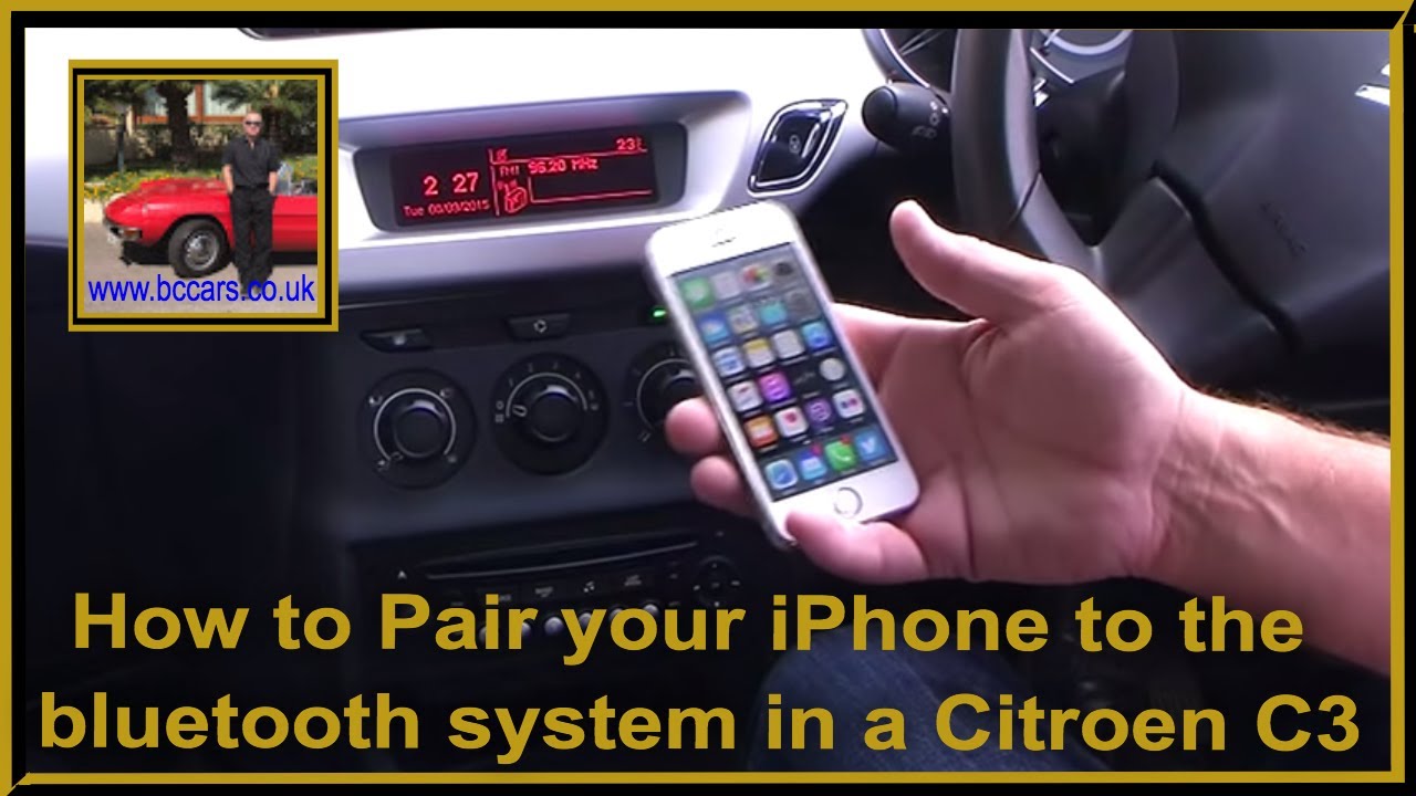 How To Pair Your Iphone To The Bluetooth System In A Citroen C3 1.4 Hdi 8V Vtr+ - Youtube