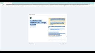 Hub2One: Google Calendar Scopes Demo