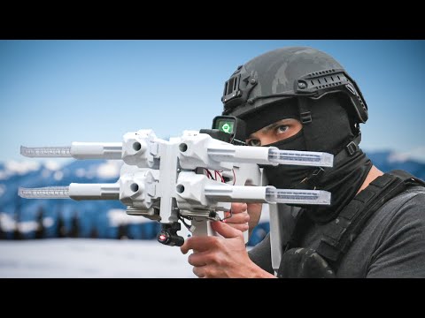 Shooting the fastest NERF gun ever made (2560 darts per min)