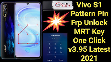 Vivo S1 Pattern pin frp lock unlock || Vivo Ka pattern pin lock kese khole | Mrt 1 click unlock 2021