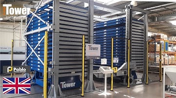 LOGITOWER: PABLO - automatic sheet metal storage in a packing machine factory