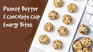 10 Min Peanut Butter & Chocolate Chip Energy Bites Recipe