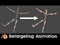 Retargeting animations using blender rokoko plugin