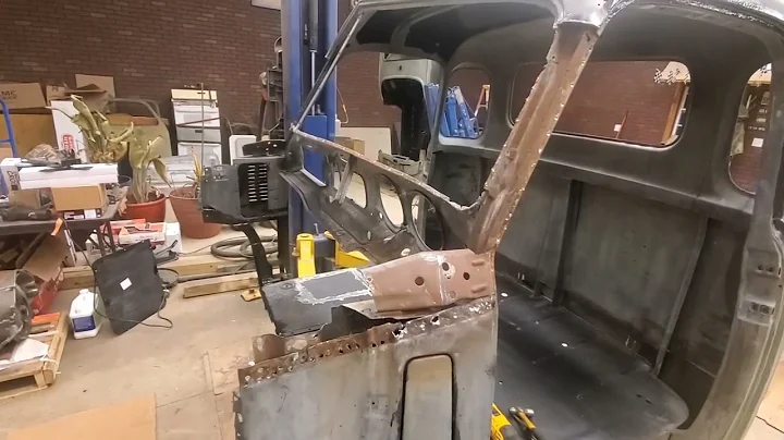 48 Chevy truck removing the cowl assembly.