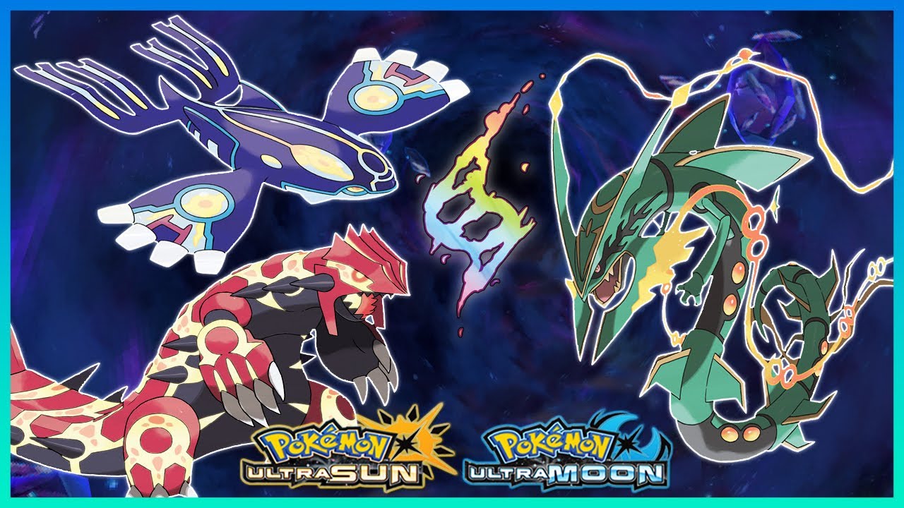 Shiny Groudon Kyogre Rayquaza 6IV Evento Pokemon Ultra Sol e Lua ORAS