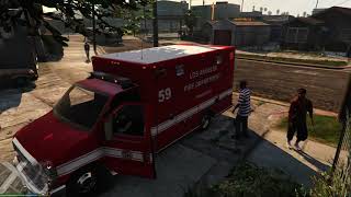 GTA V MODS LSPDFR 0.4.6 los angles fire ambulance agency callouts