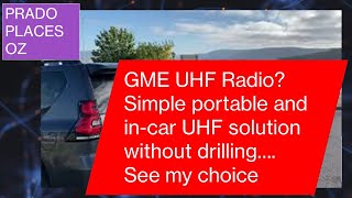 GME TX6160 5W UHF RADIO   simple Oricom magnetic roof mount. Avoid mounting brackets and drilling