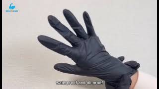 Black nitrile gloves available S,M,L,XL screenshot 3