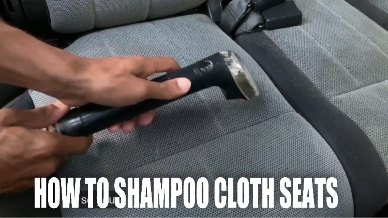 shampoo cloth car seats with a Bissell YouTube