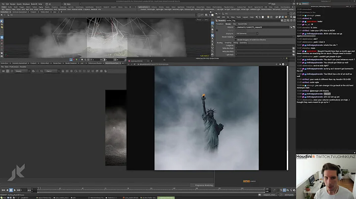 Procedural Volume Fog #Houdini #Redshift [Stream 2...
