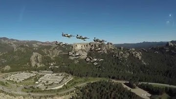 Breitling Jet Team flies over Mount Rushmore National Memorial