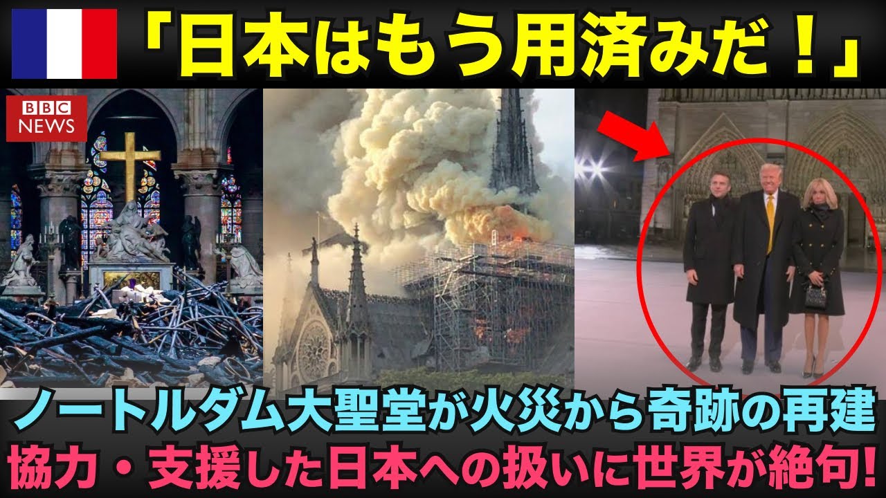 【海外の反応】ノートルダム再建の隠された真実。日本の職人魂が世界遺産を救った感動実話