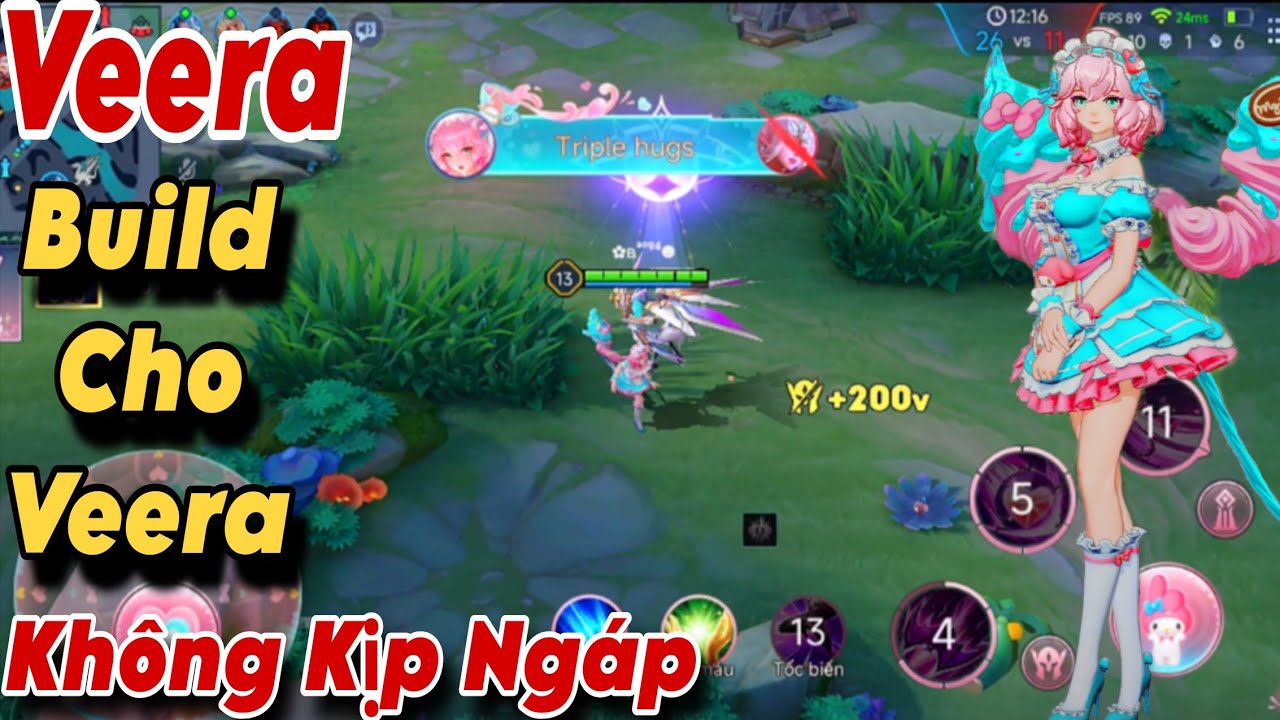 Veera Sốc Dame Quá Khủng Với Build Và Lối Chơi Núp Bụi Một Combo Bay Màu Team Bạn Cắn Lưỡi
