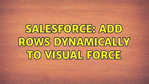 Salesforce: Add rows dynamically to Visual Force