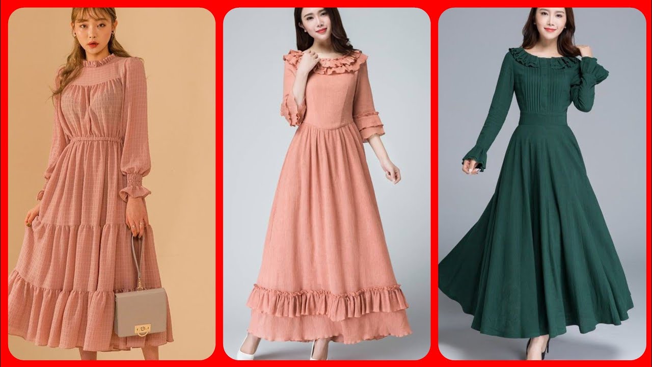 chiffon ki frock design