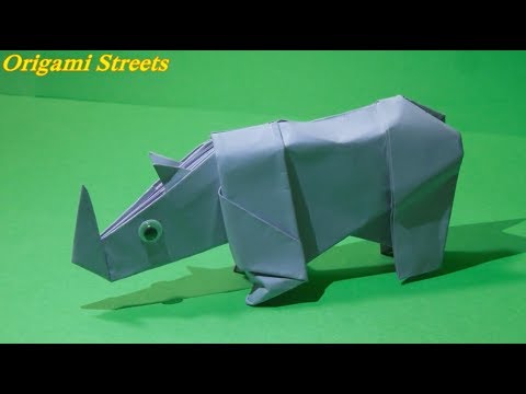 Бегемот оригами схема
