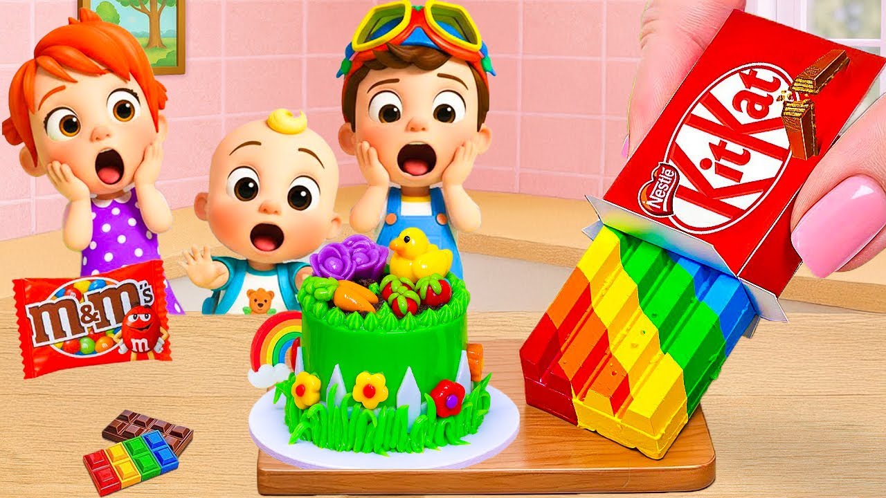 Мини-торт «Радужный сад» с шоколадом KitKat 🍫 Как приготовить радужный шоколадный торт 🌈 Мини-кон...