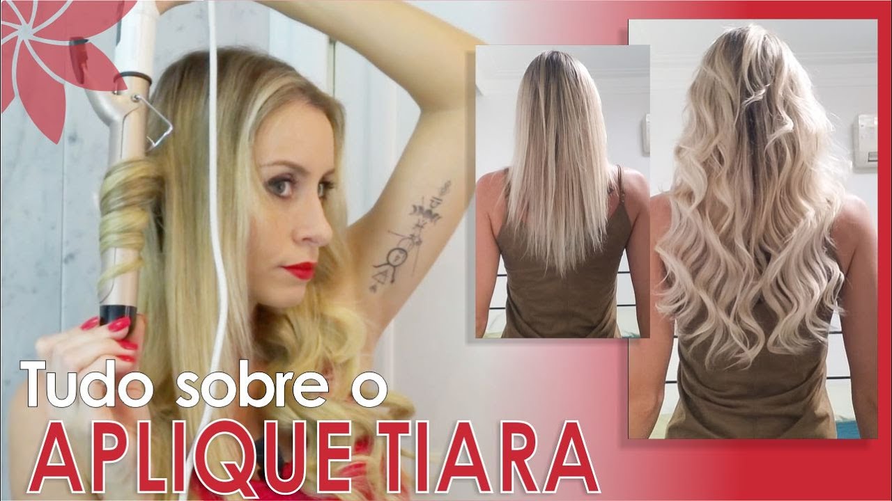 Aplique de Cabelo Mágico Tiara (Flip, Halo) como regular, colocar e enrolar