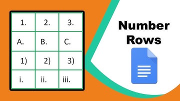 How to number rows in a table in google docs