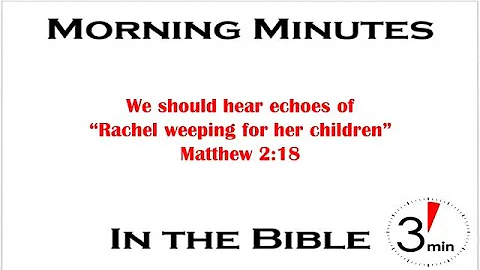 Rachel Weeping For Her Children Matthew 2:18