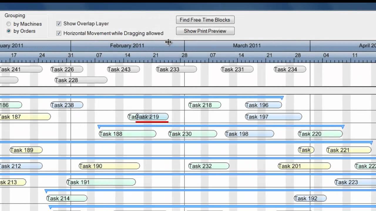 Interaktive Grafische Produktionsplanung Mit Gantt Diagrammen Youtube