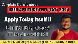 IAT 2024 Application | IISER Aptitude Test | Best for Research #iat2024 #iiser